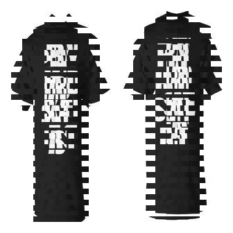 Pray Hard Skate Fast Christian Skating T-Shirt | Mazezy