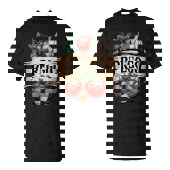 Preggo Food Lovers Italian Cuisine Mom Humor T-Shirt | Mazezy