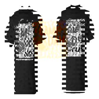 Preppy Game Day American Football Women Girl Kids Vibes T-Shirt | Mazezy