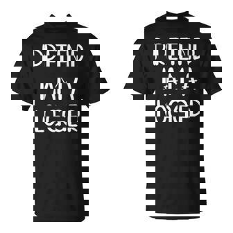 Pretend I'm a Logger Lazy Halloween Costume Tank Top T-Shirt | Mazezy