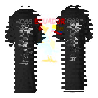 Pretty Ecuador Bird Costume With Flags In Colors T-Shirt | Mazezy