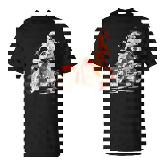 Pretty Motorbike Girl In Christmas Style For Bikes Lovers Tank Top T-Shirt | Mazezy