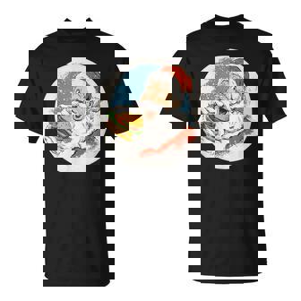 Pretty Santa Costume With Fastfood Burger T-Shirt | Mazezy