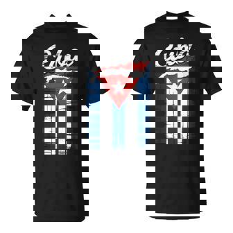 Pride Cuban Flag Cuba Bandera Cubana Hispanic Heritage Month T-Shirt | Mazezy