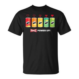 Pringles Gaming Powerup Chwarz Und Mehrfarbig Klassisch Gaming- ApparelGaming Gamernack-Fans Klassisch -Jugendliche T-Shirt - Geschenkecke
