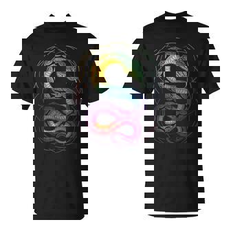 Prismatic Serpent Sacred Pattern T-Shirt | Mazezy