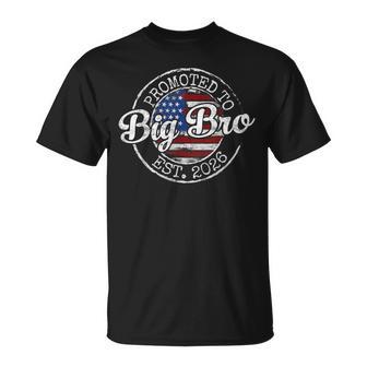 Promoted To Big Bro Est 2026 Stamp First Time Brother To Be T-Shirt - Monsterry