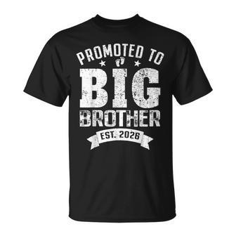 Promoted To Big Brother 2026 Cool Brother Baby Announcement T-Shirt - Thegiftio UK