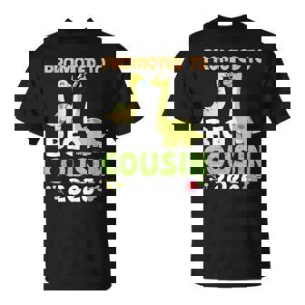 Promoted To Big Cousin 2026 Cute Dinosaur Family Together T-Shirt - Monsterry