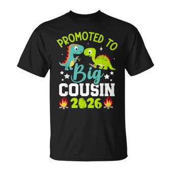 Promoted To Big Cousin 2026 With Dinosaur New Baby Shower T-Shirt | Seseable UK