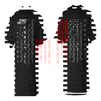 Promoted To Daddy Est 2025 American Flag T-Shirt | Mazezy