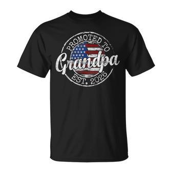 Promoted To Grandpa Est 2026 First Time Grandfather To Be T-Shirt - Thegiftio