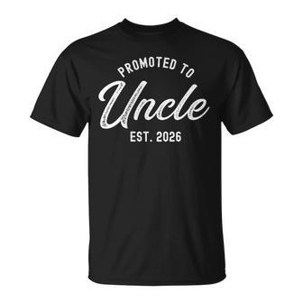 Promoted To Uncle Est 2026 Baby Announcement T-Shirt - Thegiftio UK