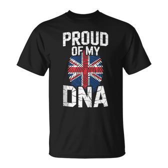 Proud Of My DNA British Roots UK United Kingdom Flag Tank Top T-Shirt | Mazezy