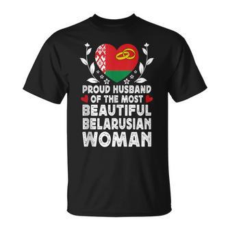 Proud Husband Of Beautiful Belarusian Wife Belarus Flag Tank Top T-Shirt | Mazezy