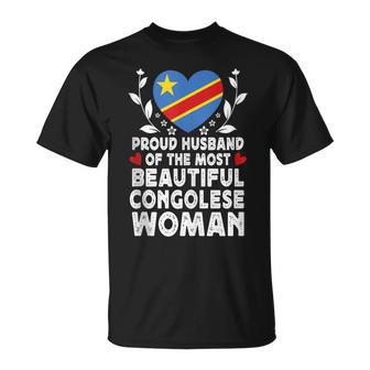 Proud Husband Of Beautiful Congolese Wife Congo Flag Tank Top T-Shirt | Mazezy