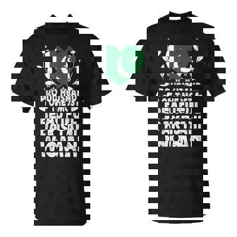 Proud Husband Of Beautiful Pakistani Wife Pakistan Flag T-Shirt | Mazezy