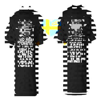 Proud Husband Of Beautiful Swedish Wife Sweden Flag T-Shirt | Mazezy