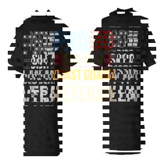 Proud Son Of Coast Guard Veteran USA Flag Tank Top T-Shirt | Mazezy