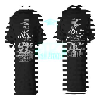 Proud Uncle Class Of 2027 Turquoise Graduation Decor T-Shirt | Mazezy