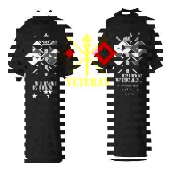 Proud USA Signal Corps Military Veteran Vintage Flag Tank Top T-Shirt | Mazezy