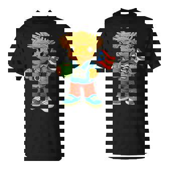 Puerto Rican Crochet Frog Boricua Amigurumi Island Pride T-Shirt - Monsterry