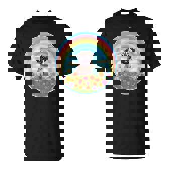 Pug Rainbow Bridge Cute Colorful Dog Memorial Painting Tank Top T-Shirt | Mazezy