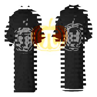 Pumpkin Pi Math Pun Squash Emblem Fall T-Shirt | Mazezy