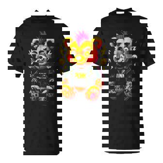 Punk Emo Bear Gothic Punk Skull Alternative T-Shirt | Mazezy