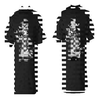 Punk Raccoon Rock And Roll Artwork Punk Rock Band Vibe T-Shirt | Mazezy