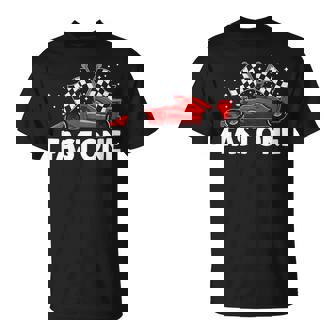 Race Car 1St Birthday Fast One This Little Racer Is One Year T-Shirt | Mazezy