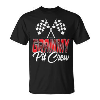 Race Car Birthday Party Racing Family Grammy Pit Crew T-Shirt - Thegiftio