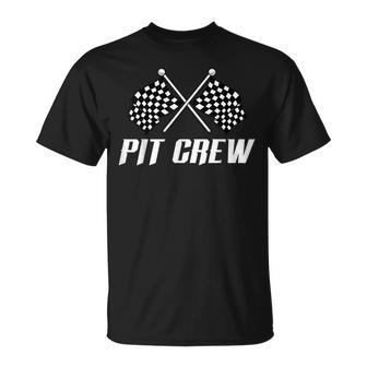 Race Car Driver Birthday Party Racing Family Pit Crew T-Shirt | Mazezy