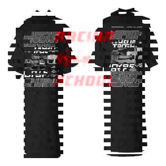 Racing Through 67 Days Of School Race Car Teacher Kids T-Shirt | Mazezy