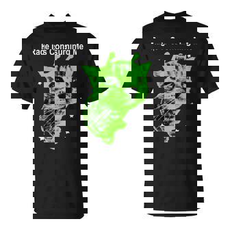 Rage Is Consuming Me Alien Cat Silly Staring Cat Meme T-Shirt - Thegiftio