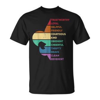 Rainbow Colorful Scouting Law T-Shirt - Thegiftio UK