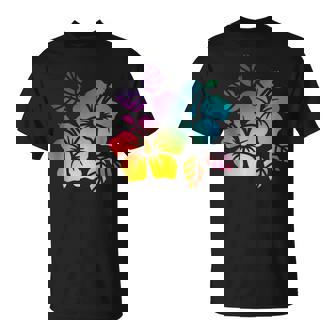 Rainbow Hibiscus Tropical Hawaiian Flower Aloha Surfer Tank Top T-Shirt | Mazezy