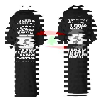 I Was Raised By a Lebanese Lebanon Flag Son Daughter T-Shirt | Mazezy