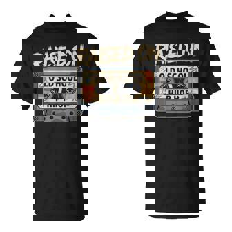 Raised On Old-School Hip Hop Tshirt Cassette Graffiti Rap T-Shirt | Mazezy