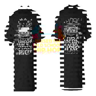 Raised ON Old School Hip HOP Tshirt Cassette Graffiti Rap Tank Top T-Shirt | Mazezy