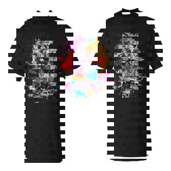 Rat Owner Colorful Portrait Motif Rodent Pet Rat Lover T-Shirt | Mazezy