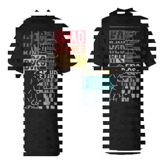 Read Banned Books Pet Dogs Fight Evil Read Books Reading T-Shirt | Mazezy