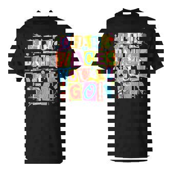 Reading Day Oh Places You Go Doctor Teacher Cat Hat Autism T-Shirt - Thegiftio