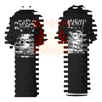 Readsalotl Axolotl Reading Book Bookworm T-Shirt | Mazezy