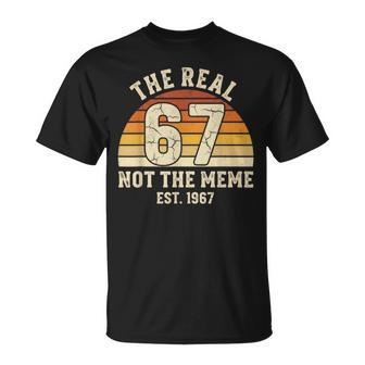 The Real 67 Not The 6 7 Meme Vintage 1967 Birthday T-Shirt - Thegiftio UK