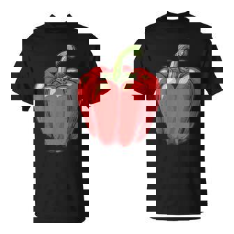 Red Bell Pepper 80s Retro T-Shirt | Mazezy