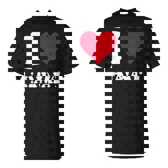 Red Heart I Love Hawai'i Tシャツ - Kawaiitshirt