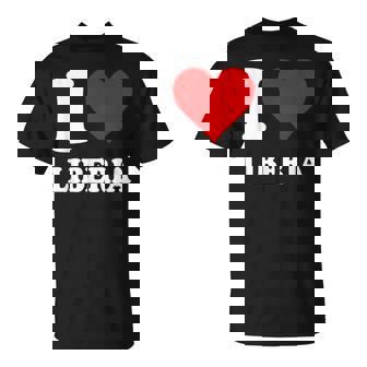 Red Heart I Love Liberia T-Shirt | Mazezy