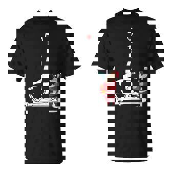 Reformer Pilates With Christmas Santa Clause And Wine T-Shirt | Mazezy