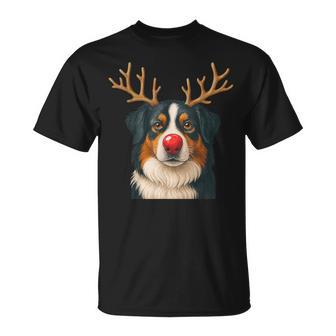 Reindeer Australian Shepherd Christmas Aussie Dog Mom Pajama T-Shirt | Mazezy